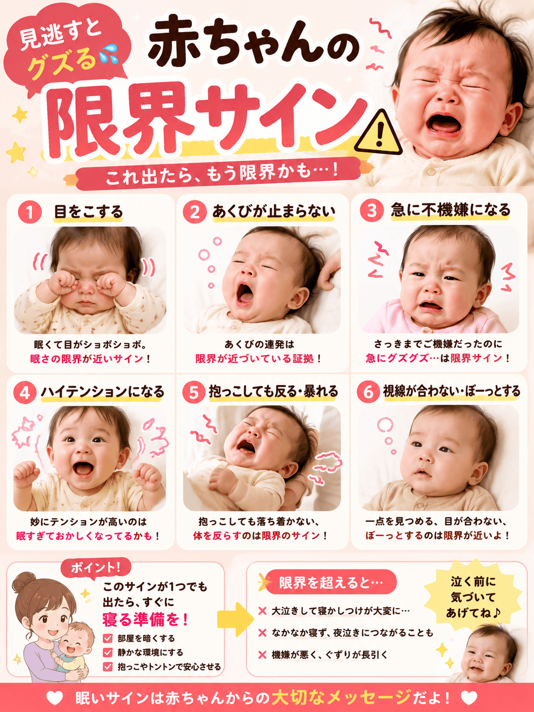赤ちゃんの限界サイン