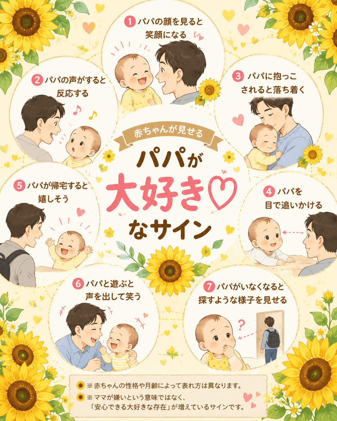 赤ちゃんが見せるパパが大好きなサイン7つ