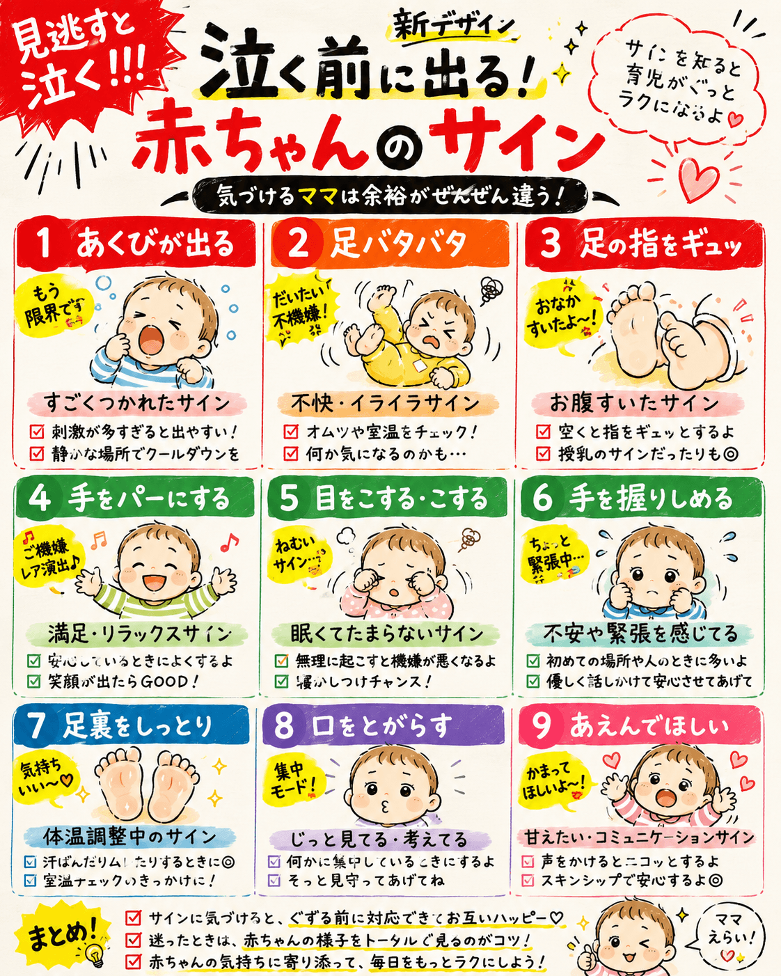 泣く前に出る!赤ちゃんのサイン