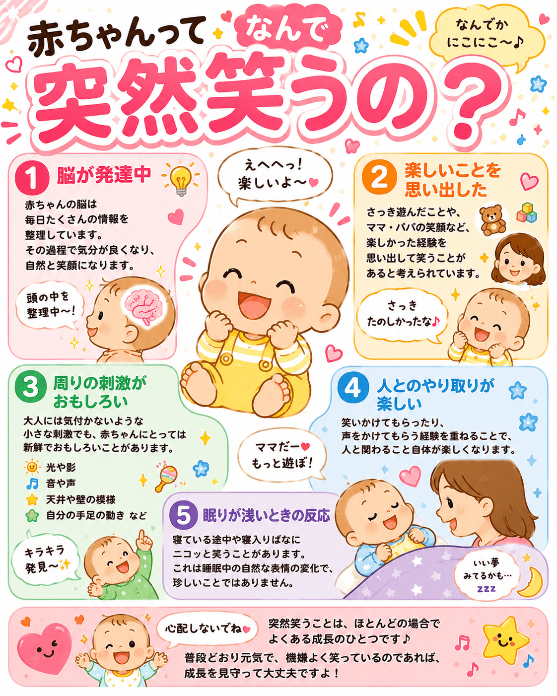 赤ちゃんってなんで突然笑うの?