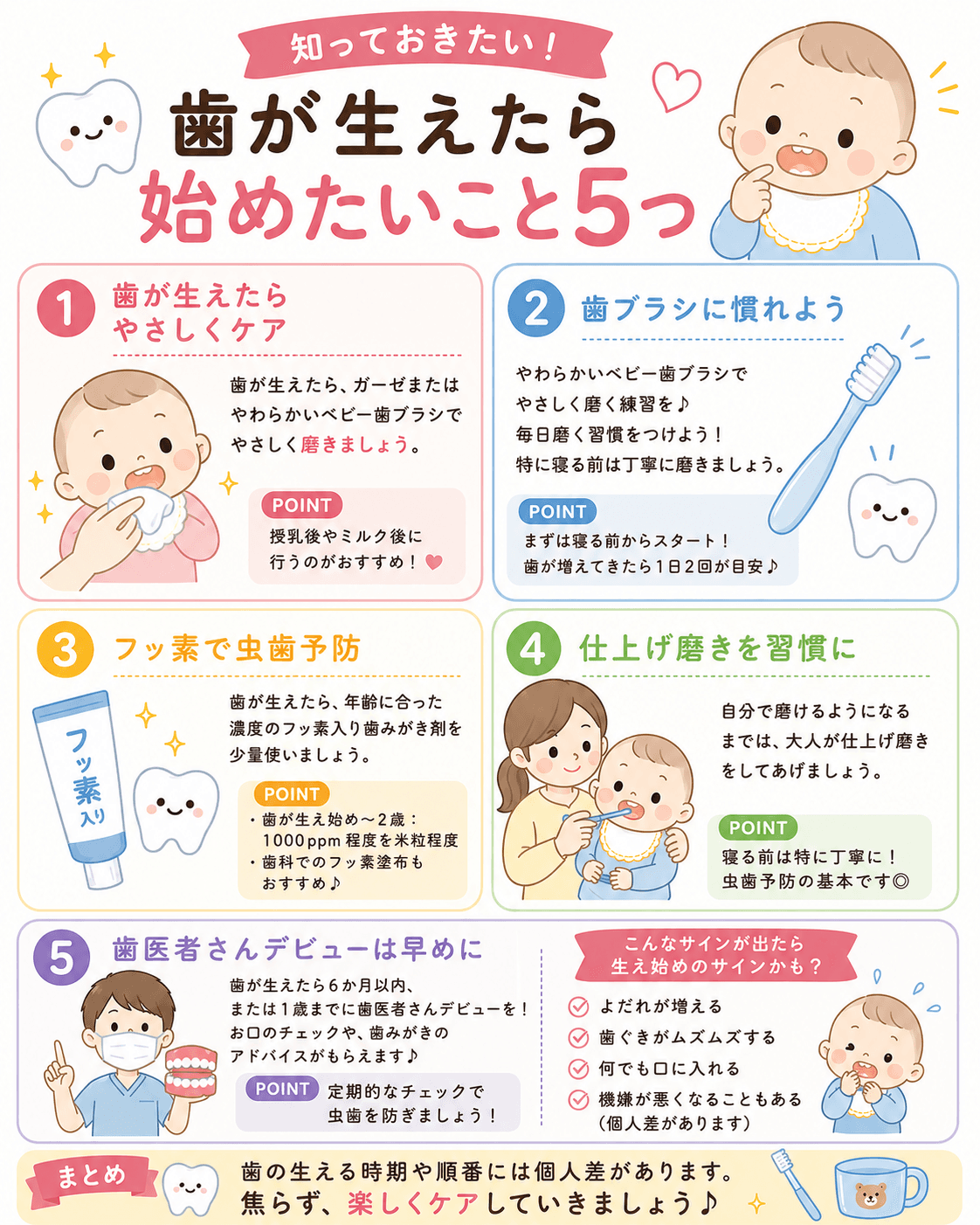 歯が生えたら始めたいこと5つ