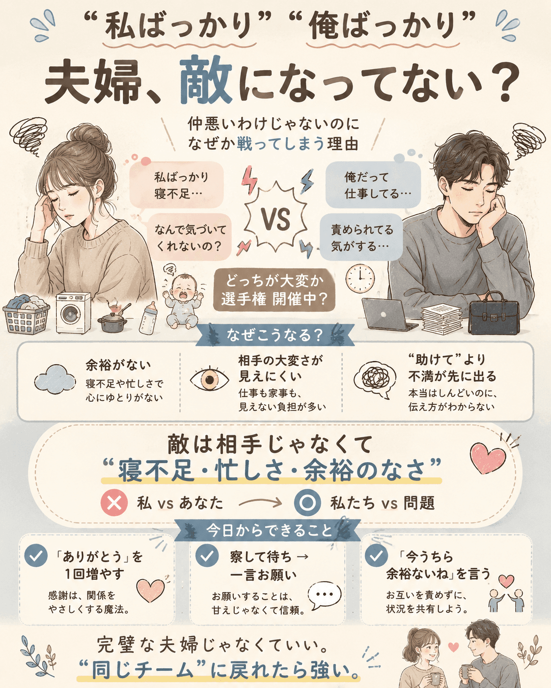 私ばっかり俺ばっかり 夫婦、敵になってない?