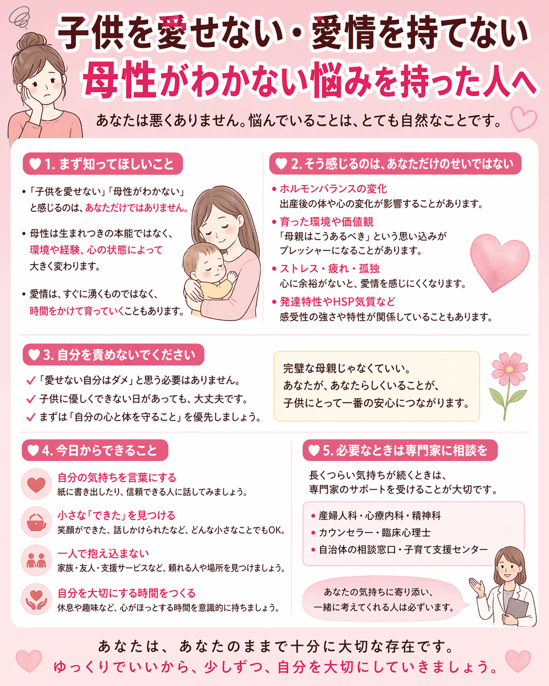 子供を愛せない・母性がわかない悩みを持った人へ