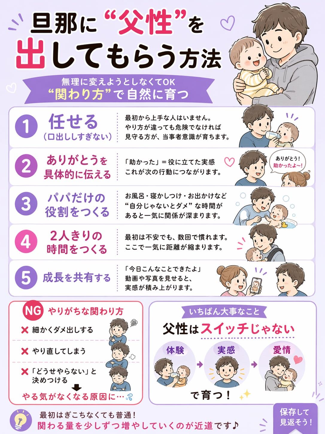 旦那に父性を出してもらう方法5つ