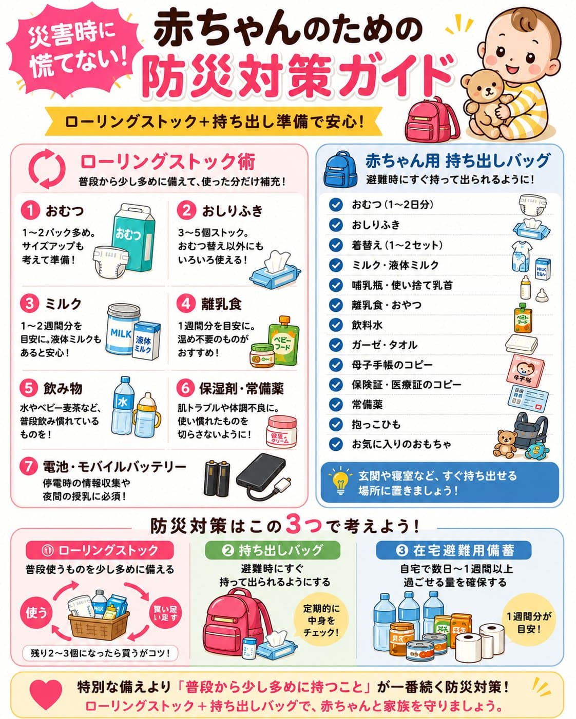 災害時に慌てない!赤ちゃんのための防災対策ガイド